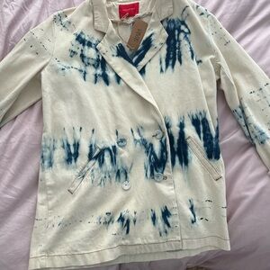 Signature Blue and White Tie-Dye Blazer